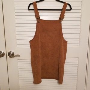 SHEIN Pinafore Corduroy Mini Dress
